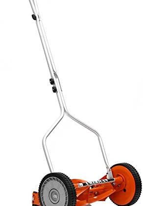 American Lawn Mower Company 1204-14 14-Inch 4-Blade Push Reel Lawn Mower, Red