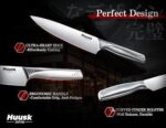 Huusk Knife Set with Block and Sharpener, 14 Pcs Japanese Stainless Steel Kitchen Knife Sets Dishwasher Safe, Sharp Silver Professional Knives Set with Box for Kitchen, Christmas Gifts for Men Women: Home & Kitchen - Image 3