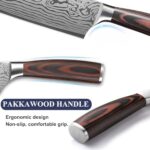 Sunnecko Kitchen Knife Set 5 Piece Chef Knife Set Professional High Carbon Stainless Steel - Image 5