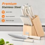 Sunnecko Knife Set with Block and Sharpener - Image 4