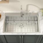 Lordear 33 Drop In Kitchen Sinks Worktation - 33x19 Drop Kitchen Sink 16 Gauge 304 Stainless Steel - Image 2