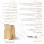 CAROTE 15Piece Knife Set, Kitchen Knife Block Set - Image 3
