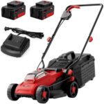 MZK 20V 13" Electric Lawn Mower, Brushless Cordless Lawn Mower with 4-Position Height Adjustment