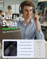 Bluetooth Headset, Wireless Headset with Mic for Work, Qualcomm Chipeset Dongle - Image 8