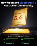 Bluetooth Headset, Wireless Headset with Mic for Work, Qualcomm Chipeset Dongle - Image 4