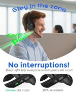 Bluetooth Headset, Wireless Headset with Mic for Work, Qualcomm Chipeset Dongle - Image 5