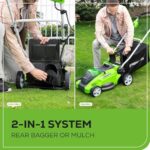 Greenworks 40V 16" Cordless Lawn Mower, Ultra-Light Push Mower with 4.0Ah Battery & Charger - Image 7