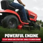 CRAFTSMAN 42" Gas Riding Lawn Mower with 17.5 HP* Briggs and Stratton Single-Cylinder Engine, Gas Lawn Tractor with 7-Speed Transmission, Red/Black (13AN77XSA93) - Image 3