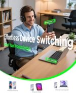 Bluetooth Headset, Wireless Headset with Mic for Work, Qualcomm Chipeset Dongle - Image 7