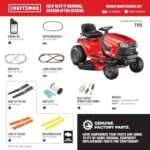 CRAFTSMAN 42" Gas Riding Lawn Mower with 17.5 HP* Briggs and Stratton Single-Cylinder Engine, Gas Lawn Tractor with 7-Speed Transmission, Red/Black (13AN77XSA93) - Image 9