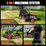 Ezasin 21" Self-Propelled Gas Lawn Mower, 170cc 4-Stroke Engine - Image 6