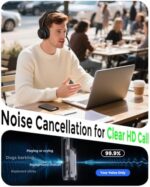 Bluetooth Headset, Wireless Headset with Mic for Work, Qualcomm Chipeset Dongle - Image 2