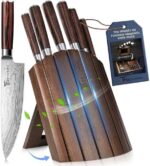 SYOKAMI Knife Set 7 Piece Japanese Style Kitchen Knife Set