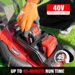 EWORK 40V Electric Lawn Mower Cordless, 14" Electric Push Mower with 2x4.0Ah Batteries & Charger - Image 3