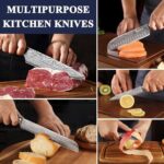 Sunnecko Kitchen Knife Set 5 Piece Chef Knife Set Professional High Carbon Stainless Steel - Image 6