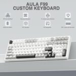 AULA F99 Wireless Mechanical Keyboard,Tri-Mode BT5.0/2.4GHz/USB-C Hot Swappable Custom Keyboard - Image 2