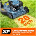 SENIX 20" Gas Lawn Mower, 144 cc Gas Powered Lawnmower, 4-Cycle Engine Walk-Behind Push Lawn Mowers - Image 4