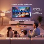 Retro Wireless Gaming Console 2026 New Edition Built-in 128GB storage Features 23 emulators supporting 20,000+ games Includes dual 2.4GHz wireless controllers 4K HDMI TV gaming stick—plug and play - Image 8