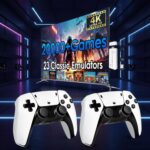 Retro Wireless Gaming Console 2026 New Edition Built-in 128GB storage Features 23 emulators supporting 20,000+ games Includes dual 2.4GHz wireless controllers 4K HDMI TV gaming stick—plug and play - Image 3
