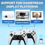 Retro Wireless Gaming Console 2026 New Edition Built-in 128GB storage Features 23 emulators supporting 20,000+ games Includes dual 2.4GHz wireless controllers 4K HDMI TV gaming stick—plug and play - Image 4