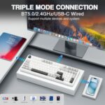AULA F99 Wireless Mechanical Keyboard,Tri-Mode BT5.0/2.4GHz/USB-C Hot Swappable Custom Keyboard - Image 6