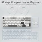 AULA F99 Wireless Mechanical Keyboard,Tri-Mode BT5.0/2.4GHz/USB-C Hot Swappable Custom Keyboard - Image 9