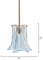 Cala 1-Light Blown Glass Pendant, Blue - Image 2