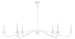 6-Light Chandelier, Matte Black, Natural Brass - Image 3
