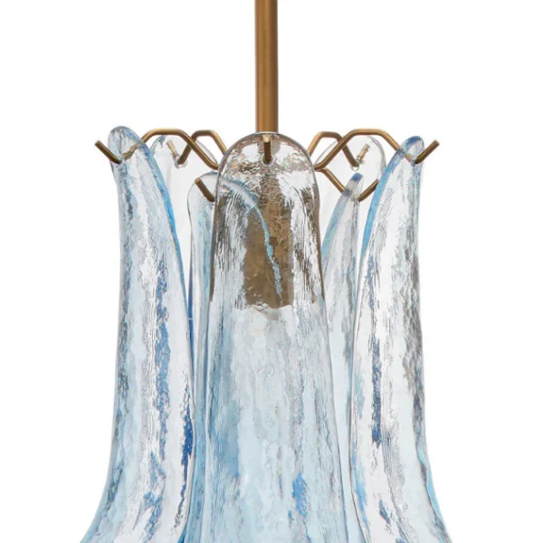 Cala 1-Light Blown Glass Pendant, Blue