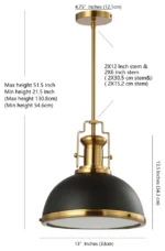 Stella Moravian Star Metal/Glass LED Flush Mount, Black/Brass Gold,13" - Image 2