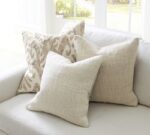 Faye Linen Textured Pillow Cover - Image 3