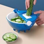 All-in-1 Vegetable Chopper, Fruit Slicer & Cheese Grater, Multi Blade French Fry Cutter & Veggie Dicer, Kitchen Gadgets for Vegetables, Nuts - Image 2