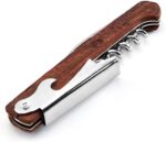 Jar Opener Stainless Steel Can Opener Wine Opener Bar Tools for Kitchen Gadget Bottle Opener Corkscrew (Color : D) (Brown)