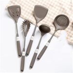 Kitchen Cooking Utensils Set,6 pcs Non-Stick Silicone Cooking Kitchen Utensils Spatula Set with Holder, Silicone Kitchen Gadgets Utensil Set - Image 3