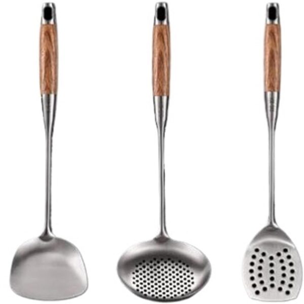 Kitchen Utensils Set，Cooking Utensils Spoons for Cooking Spatulas Stainless Steel Cooking Utensils Gadgets Spatulas Spoons 5 Pieces Sets Kitchen Tools