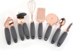 Shovel Spoon Set 7 Pcs Kitchen Gadget Set Stainless Steel Baking Cooking Utensils Ice Scream Spoon Peeler Garlic Press Cheese Grater Whisk Home Kitchen