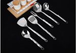 Stainless Steel Cooking Utensils Set, Kitchen Utensils Set, Kitchen Tool Gadgets Set, Non-Stick Kitchen Utensil Set for Home, Kitchen - Image 6