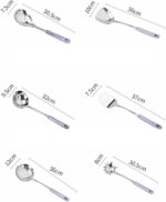Cooking Spatulas Spoons 7 Pieces Sets 304 Stainless Steel Cooking Utensils Draining Spoons Gadgets Kitchen Cookware - Image 2