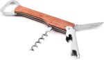 Jar Opener Stainless Steel Can Opener Wine Opener Bar Tools for Kitchen Gadget Bottle Opener Corkscrew (Color : D) (Brown) - Image 5