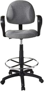 Office Chair, Office Products Ergonomic Works Drafting Chair with Loop Arms, Gaming Chair, Office Furniture, Computer Chair(Grey)