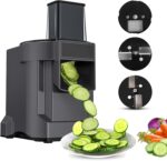3-in-1 Commercial Vegetable Dicer & Chopper - Multifunctional Food Cutter Processor for Slicing, Shredding, Dicing - Black Kitchen Gadget for Quick Meal Prep