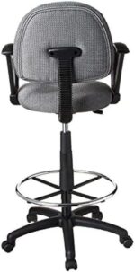 Office Chair, Office Products Ergonomic Works Drafting Chair with Loop Arms, Gaming Chair, Office Furniture, Computer Chair(Grey) - Image 3