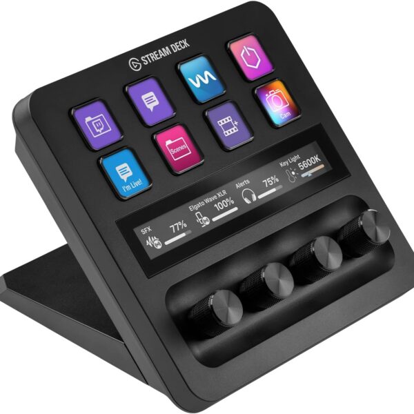 [Amazon.co.jp Exclusive] Elgato Stream Deck +, Audio Mixer, Live Production and Studio Controller for Content Creators, Streaming, Distribution, Gaming, Customizable Touch Strip and Dial and LCD Keys