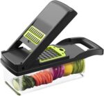 swqsq Vegetable Vhopper Multifunctional Vegetable Cutter Fruit Slicer Grater Shredders Drain Basket Slicers 8 in 1 Gadgets Kitchen Accessories Peeler