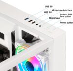 Prebuilt Gaming PC Desktop | Ryzen 5 6Cores 3.6G Up to 4.1G | RX 560 4G Graphics Card | 16G DDR4 RAM | 512G SSD | Wi-Fi 6 | Tower Computer White - Image 5