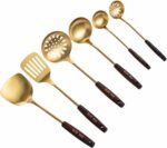 Kitchen Utensils Set，Cooking Utensils Gadgets Spoons for Cooking Spatulas 304 Stainless Steel Cooking Utensils Spatulas Spoons Kitchen Tools 6 Pieces Sets