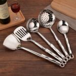 Stainless Steel Cooking Utensils Set, Kitchen Utensils Set, Kitchen Tool Gadgets Set, Non-Stick Kitchen Utensil Set for Home, Kitchen - Image 2