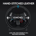 Logitech G29 Driving Force Racing Wheel and Floor Pedals, Real Force Feedback, Stainless Steel Paddle Shifters, Leather Steering Wheel Cover for PS5, PS4, PC, Mac - Black - Image 4
