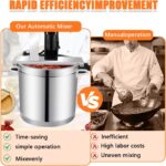 Adjustable Speed Automatic Food Mixer with Scraper for Hot Pot Seasoning, Soups, Sauces & Dips - Perfect Kitchen Gadget for Effortless Cooking and Meal Prep - Image 3