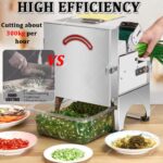 300kg/h Vegetable Chopper Electric Vegetable Cutter Kitchen Tools & Gadgets for Cutting Pepper, Chopped Green Onions,Coriander,Leeks,Shredded Ginger,Beans,Celery - Image 4